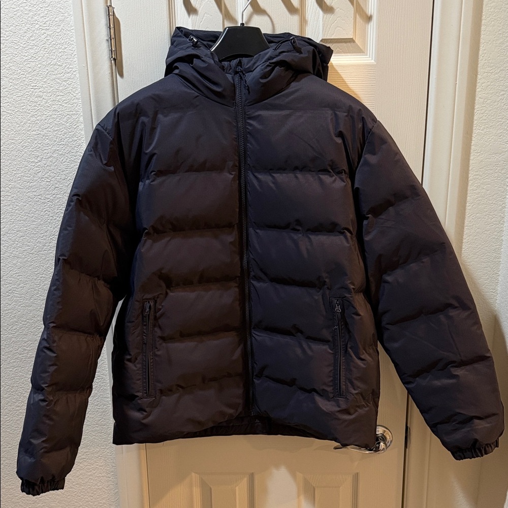 H&M Navy Puffer Jacket with Hood L